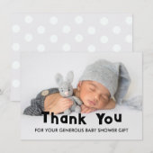 Elegante Baby Shower Bedankt (Voorkant / Achterkant)