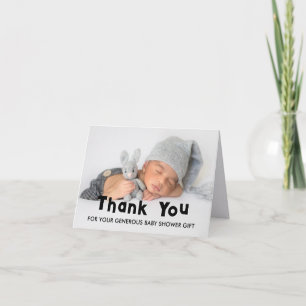 Elegante Baby Shower Bedankt
