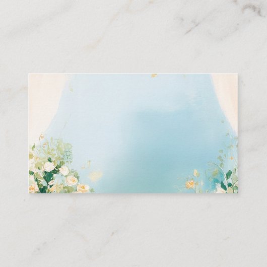 Elegante Baby shower boeken voor Baby Informatiekaartje (Achterkant)