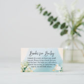 Elegante Baby shower boeken voor Baby Informatiekaartje (Staand voorkant)