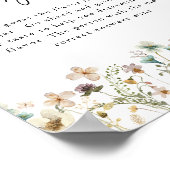 Elegante baby shower bord poster (Hoek)