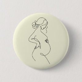 Elegante baby shower cadeau speld voor aanstaande ronde button 5,7 cm