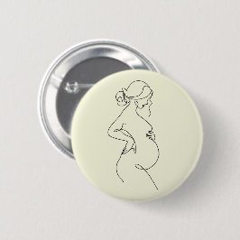 Elegante baby shower cadeau speld voor aanstaande  ronde button 5,7 cm