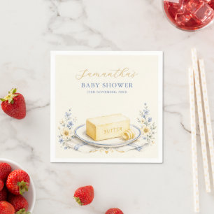 Elegante baby shower met boter servet