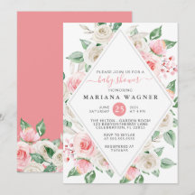 Elegante baby shower met perzikbloesem
