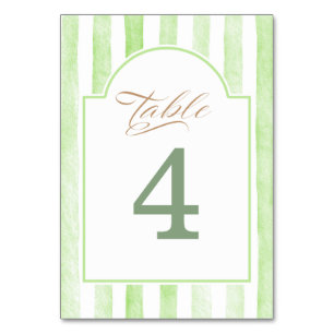 Elegante baby shower met saliegroene strepen kaart