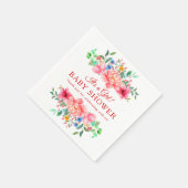 Elegante Baby Shower Roze Roos Bloem Servet (Hoek)