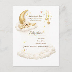 Elegante baby shower uitnodiging
