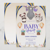 Elegante baby shower uitnodiging | Modern minimali (Voorkant / Achterkant)