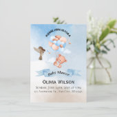 Elegante Baby shower Uitnodiging Sjabloon (Staand voorkant)