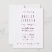 Elegante Baby shower Uitnodiging Sjabloon (Achterkant)