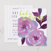 Elegante Baby shower Uitnodiging Sjabloon (Voorkant / Achterkant)