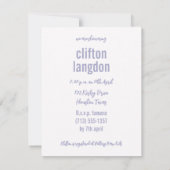 Elegante Baby shower Uitnodiging Sjabloon (Achterkant)