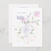 Elegante Baby shower Uitnodiging Sjabloon (Voorkant / Achterkant)