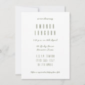 Elegante Baby shower Uitnodiging Sjabloon (Achterkant)