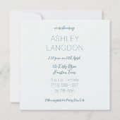 Elegante Baby shower Uitnodiging Sjabloon (Achterkant)