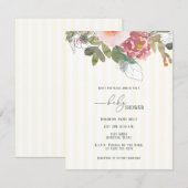 Elegante Baby shower Uitnodiging Sjabloon (Voorkant / Achterkant)