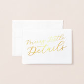 Elegante Baby showers boeken en luier Raffle Gold Folie Kaarten (Voorkant met envelop)