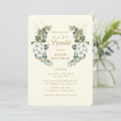 Elegante Baby Sprinkle Geslacht Neutrale Baby Show Kaart (Staand voorkant)