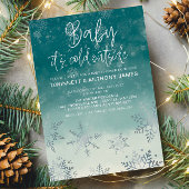 Elegante Baby zijn koude buiten Baby shower Kaart