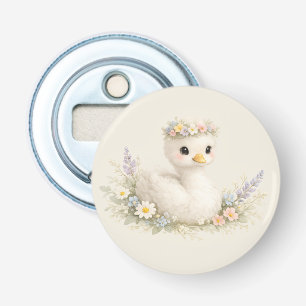 Elegante Baby Zwaan Wildflower Watercolor Briefpap Button Flesopener