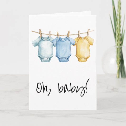 Elegante babyartikelen aankondiging (Voorkant)