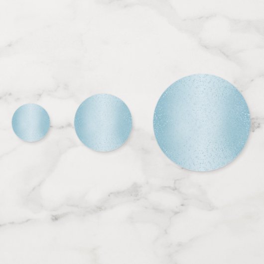 Elegante babyblauwe glitterconfetti confetti (Achterkanten)