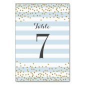 Elegante Babyblauwe Gouden Confetti Bruiloft Feest Kaart (Achterkant)