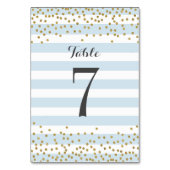 Elegante Babyblauwe Gouden Confetti Bruiloft Feest Kaart (Voorkant)