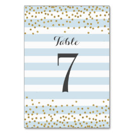 Elegante babyblauwe gouden confetti feestelijke br kaart