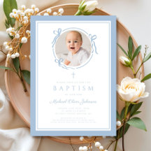Elegante babyblauwe strik jongen foto doop