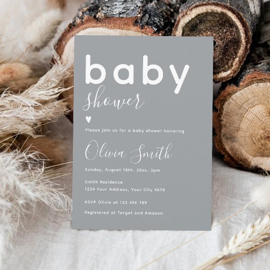 Elegante babyborrel kaart