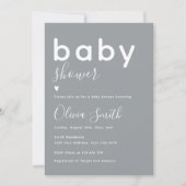Elegante babyborrel kaart (Voorkant)