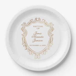 Elegante babydoop papieren bordje