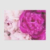 Elegante babyroze en fuchsia pioenrozen   tissuepapier (Voorkant)