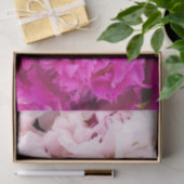 Elegante babyroze en fuchsia pioenrozen   tissuepapier (Geschenk)
