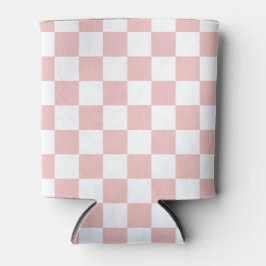 Elegante babyroze schaakbord blikjeskoeler