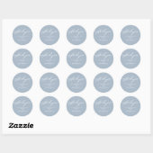 Elegante Babyshower Handgeschreven Script Bedankt Ronde Sticker (Vel)