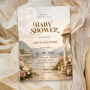 Elegante babyshower kaart