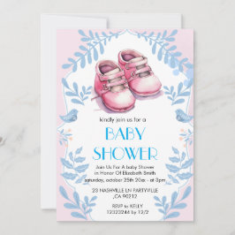 Elegante babyshower uitnodiging