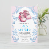 Elegante babyshower uitnodiging (Staand voorkant)