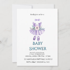 Elegante babyshower uitnodiging