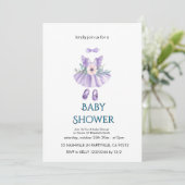 Elegante babyshower uitnodiging (Staand voorkant)