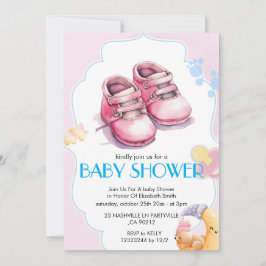 Elegante babyshower uitnodiging