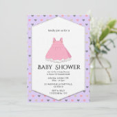 Elegante babyshower uitnodiging (Staand voorkant)