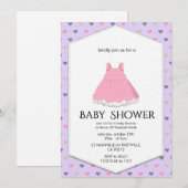 Elegante babyshower uitnodiging (Voorkant / Achterkant)