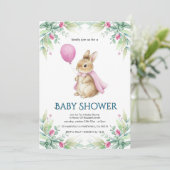 Elegante babyshower uitnodiging (Staand voorkant)