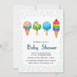 Elegante babyshower uitnodiging