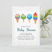 Elegante babyshower uitnodiging (Staand voorkant)
