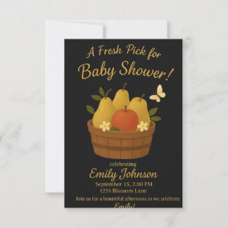 Elegante babyshower uitnodiging template